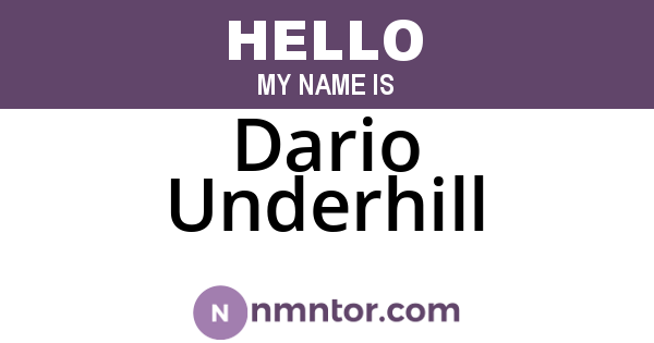 Dario Underhill