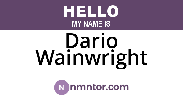 Dario Wainwright