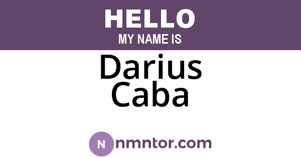 Darius Caba