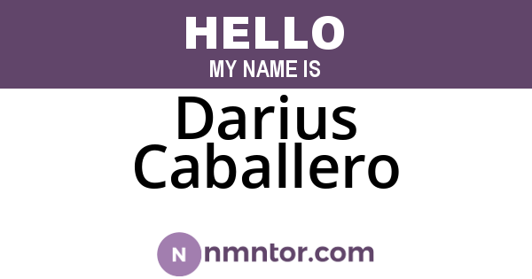 Darius Caballero