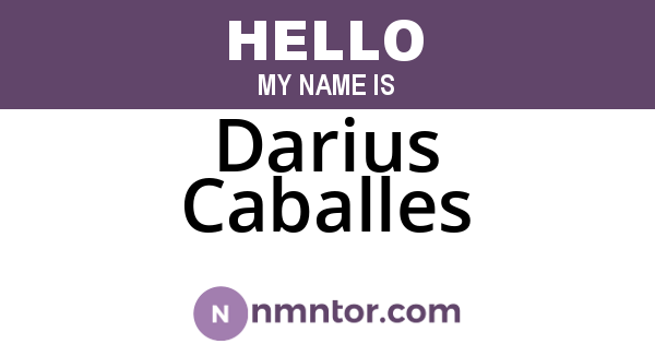 Darius Caballes