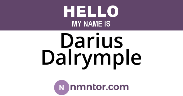 Darius Dalrymple