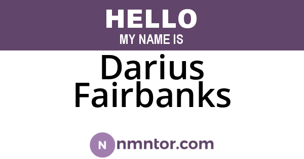 Darius Fairbanks