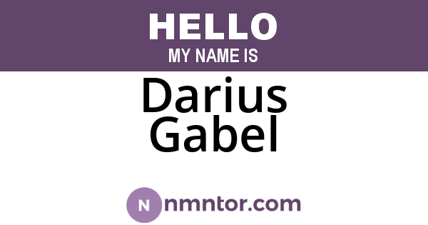 Darius Gabel