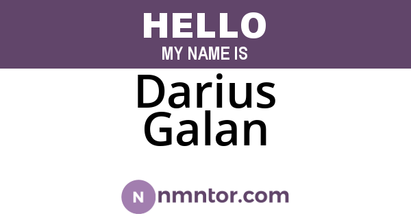 Darius Galan