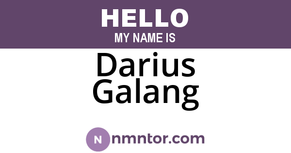 Darius Galang