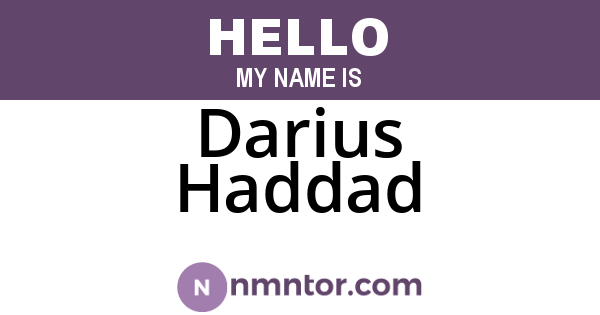 Darius Haddad
