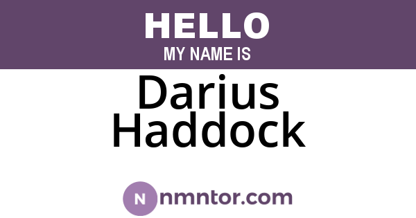 Darius Haddock