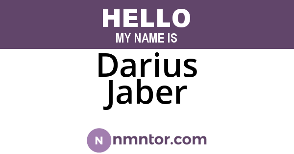 Darius Jaber