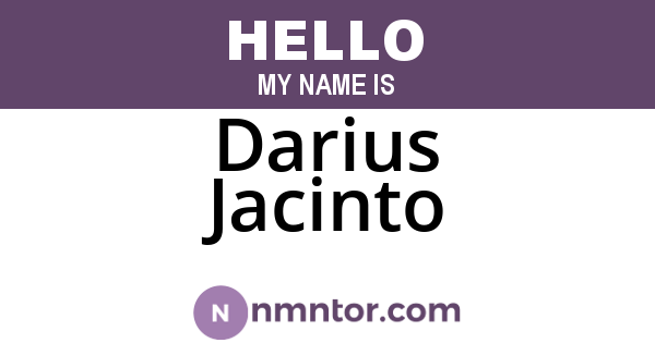 Darius Jacinto