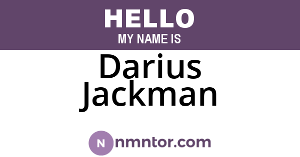 Darius Jackman