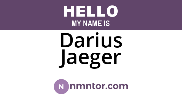 Darius Jaeger