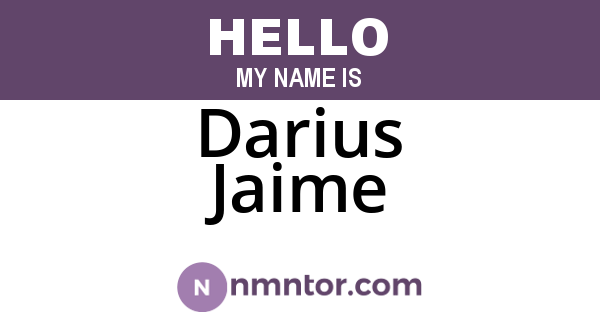 Darius Jaime