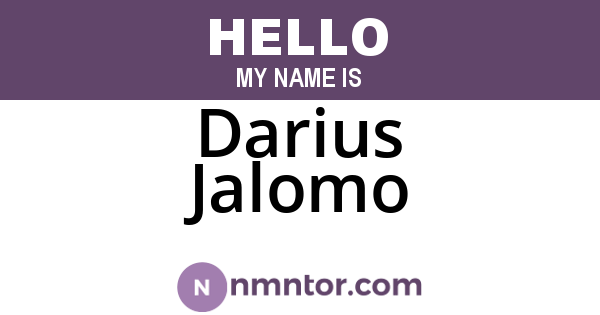 Darius Jalomo