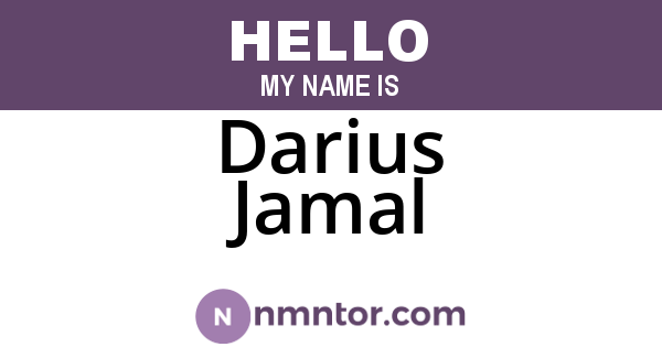 Darius Jamal