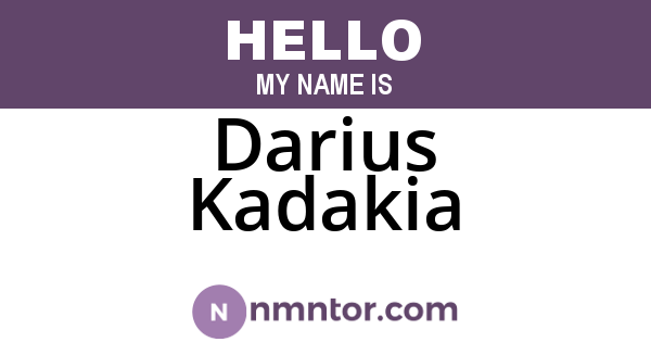 Darius Kadakia