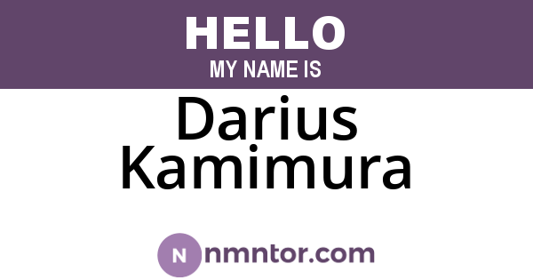 Darius Kamimura