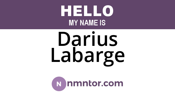 Darius Labarge