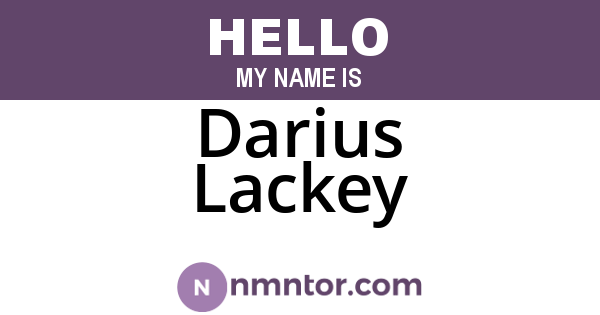 Darius Lackey