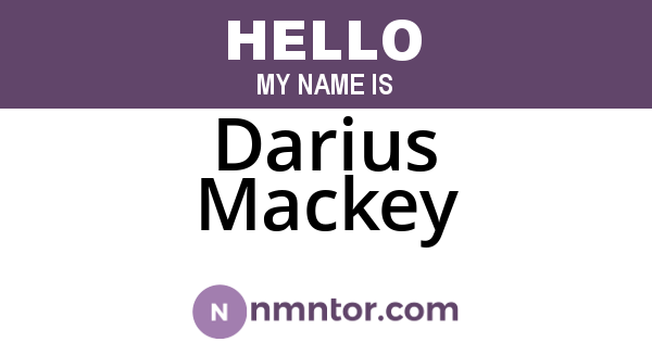 Darius Mackey