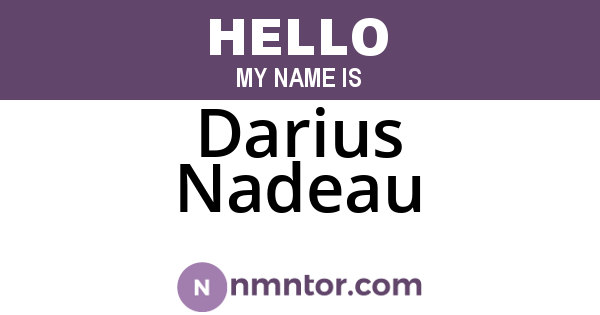 Darius Nadeau