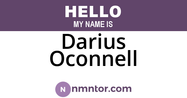 Darius Oconnell