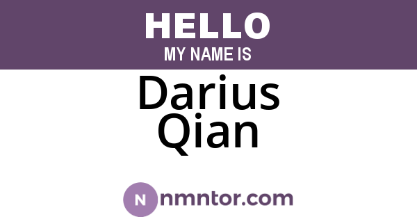 Darius Qian