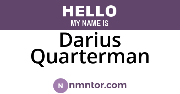 Darius Quarterman