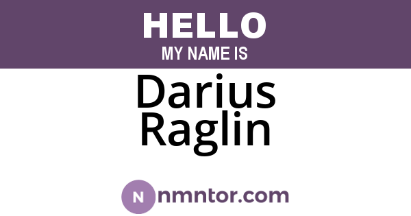 Darius Raglin