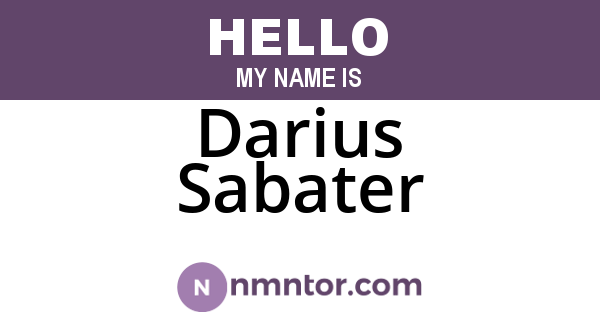 Darius Sabater