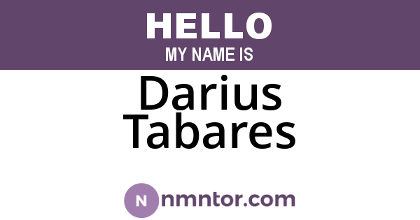 Darius Tabares