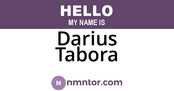 Darius Tabora