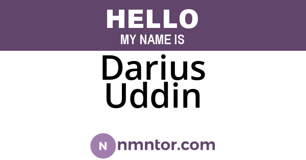 Darius Uddin
