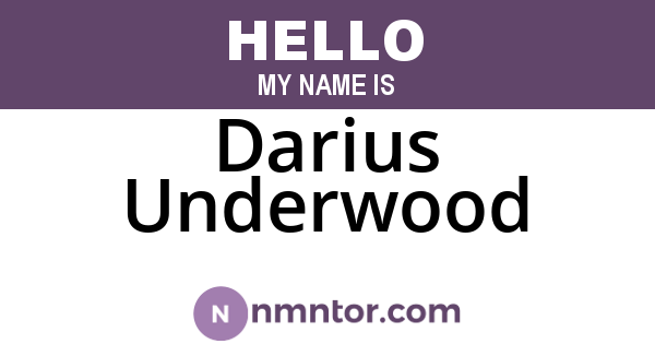 Darius Underwood