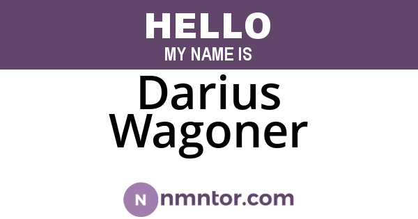 Darius Wagoner