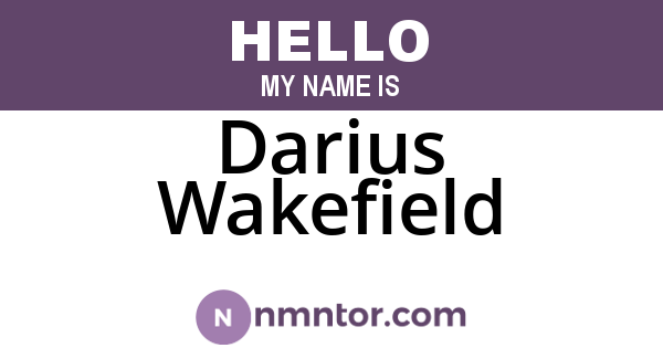 Darius Wakefield