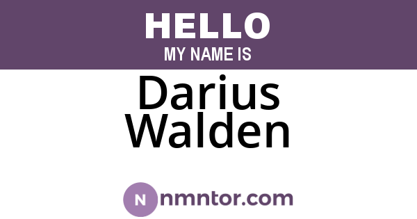 Darius Walden