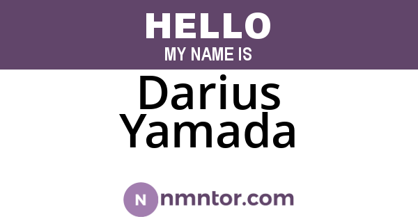 Darius Yamada