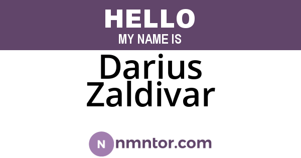 Darius Zaldivar