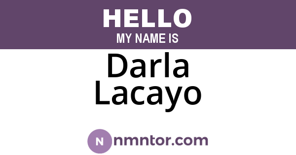 Darla Lacayo