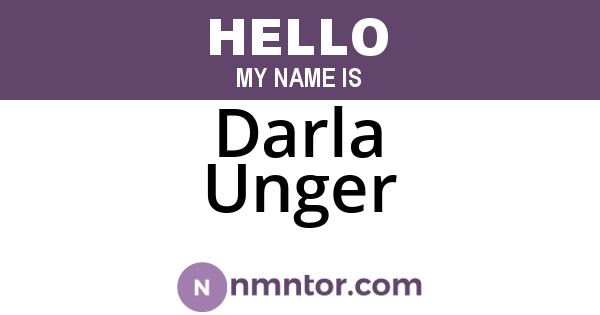 Darla Unger