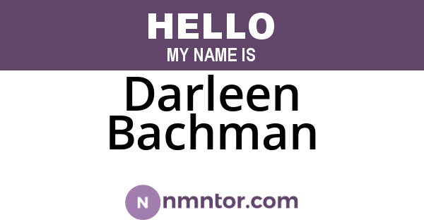 Darleen Bachman