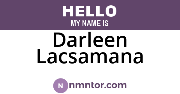 Darleen Lacsamana