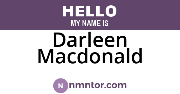 Darleen Macdonald