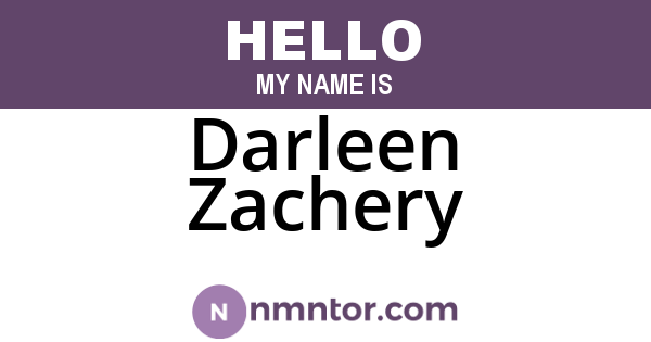 Darleen Zachery