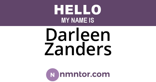 Darleen Zanders