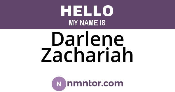 Darlene Zachariah
