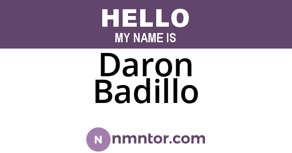 Daron Badillo