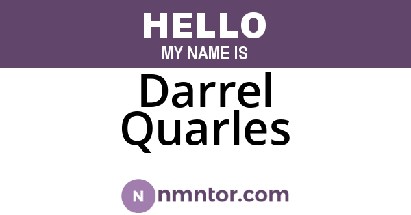 Darrel Quarles
