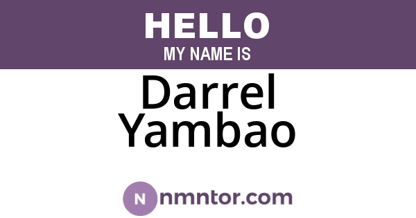 Darrel Yambao
